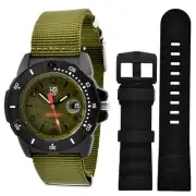 Luminox Navy Seal 3600 Series Men's Watch Set Quartz Green Dial Strap 3617.SET