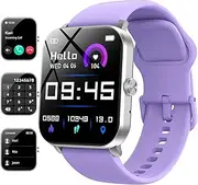 Smart Watch, 1.85" Smartwatch for Men Women (Answer/Make Call), IP68 Waterproof Fitness Tracker, 120+ Sport Modes, Heart Rate, Sleep Monitor, Pedometer, Activity Tracker for Android iOS (Purple)