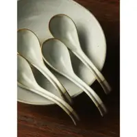 在飛比找ETMall東森購物網優惠-日式手工粗陶餐具小湯勺湯匙調羹吃飯勺子陶瓷勺碗勺復古家用創意