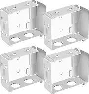 4 Pcs Venetian Blind Fitting Brackets, White Box Mounting Window Blinds Headrail Holder for Venetian/Wood Blind (2.5x1.75x1.0 Inch)