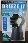 TV Direct Breeze It Bladeless Fan With Humidifier And LED Nightlight