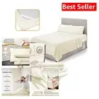 Luxury Full Size Bed Sheets Set - Cooling Microfiber with Deep Pockets & Straps