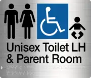 Male Female Disabled Toilet (Left Handed) & Parent Room Stainless Steel (Brai...