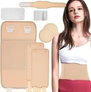 6Pcs Waist Neck Oil Pack Set, Oil Wrap with Chest Pads Washable Reusable Knee Essential Oil Wrap Mess-Free Oil Pack Wrap with Adjustable Straps Soft Comfortable Oil Pack for Chest Waist Neck (Style 1)