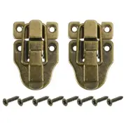 2Pcs Duck-Billed Toggle Hasp Latch, Chest Latch with Mounting Screws, Bronze