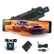 10 inch IPS LCD Touch Screen Rear View Mirror Camera - Front and Rear Mirror