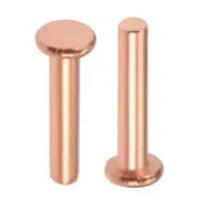 25 Pcs 5/32" x 25/32" Flat Head Copper Solid Rivets Fasteners