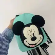 Disney Baby Blue Mickey Mouse Cartoon Print Kids' Backpack Nylon Skin Schoolbags