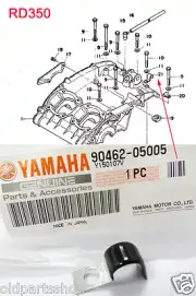 Yamaha DS7 R5 RD250 RD350 RD400 Crankcase Clamp NOS DT250 DT400 TZ250 HOLDER