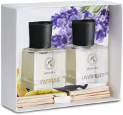 Reed Diffuser Set Vanilla & Lavender with Lavender Essential Oil 3.4 Fl Oz - 100