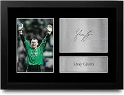 HWC Trading Shay Given Magpies Gifts Printed Signed Autograph Picture for Football Fans and Supporters - A4 Framed