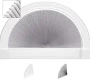 SEEYE Arch Window Shades, Light Filtering Pleated Fabric Blind (Radius: 36'') Half Circle Cellular Cordless Semicircular Blinds with No Tools, Half-Round Shade Easy to Cut and Install