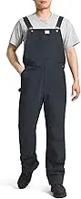 HISEA Mens Flex Canvas Bib Overalls, Men's Relaxed Fit Lightweight Stretch Work Overall with Adjustable Straps and Pockets