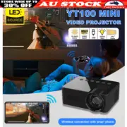 YT100 Portable Mini LED Projector Home Theater Video Beamer 1080P USB Audio AU
