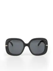 Matte Black Square Sunglasses