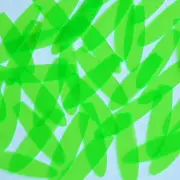 Long Drop Vinyl Shape 1.5" Green Go Go Fluorescent Edge Glow