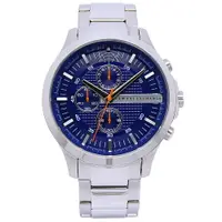 在飛比找樂天市場購物網優惠-Armani Exchange 狂野賽道三眼計時運動腕錶-藍