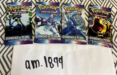 Pokemon Diamond & Pearl Booster Pack Complete Art Set (4) Factory Sealed