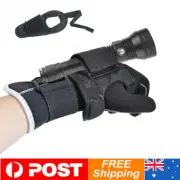 Hand Free Light Holder Glove Diving Dive Underwater Torch LED Flashlight Holster