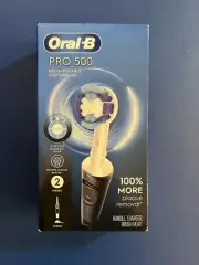 Oral B Pro 500 Black Rechargeable Toothbrush NEW Unopened Sealed Packaging