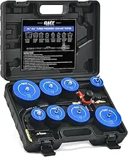 Orion Motor Tech Turbo System Leakage Tester Kit, 10pc Turbo Boost Leak Tester Set with 4 Pairs of Stepped Adapters 1-3/8" to 3-1/2", Turbo Pressure Leakage Tester for Cooling Emissions Exhaust Pipes