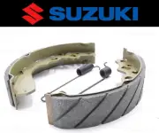 Set of (2) Suzuki Water Grooved FRONT Brake Shoes and Springs #54400-19810