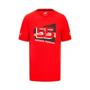 Ferrari F1 Mens Sainz Driver T-shirt Red size XXL