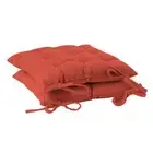 2x Square Dining Chair Seat Cushions Cotton Polyester Outdoor Dining 40cm Red