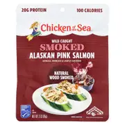Chicken of the Sea, Wild Caught Smoked Alaskan Pink Salmon, Natural Wood Smoked, 3 oz (85 g)