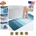 47x20 Quick Dry Peacock Blue Bath Mat - Fluffy, Non-Slip & Stain Resistant