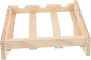 Wooden Wine Rack Modern Countertop Display Small Wine Holder Rustic Decor Sturdy Bottle Shelf