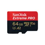 SANDISK EXTREME PRO MICROUHS-I V30 A2 U3記憶卡 64GB-RM497