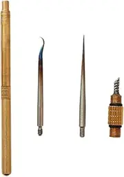 harayaa Fly Tying Pin with Sharp Hook Tip Metal Stable Multifunctional Practical Fly Tying Gear Portable Easy to Use Lure Making Kit