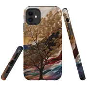 For iPhone 11 Tough Protective Cover, Mysterious Golden Tree
