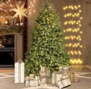 6ft pre-Lit Artificial Chrismas Tree With 1838 Branch Tips, 450 Warm Lights