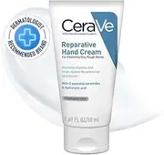 CeraVe Reparative Hand Cream 50ml, Moisturiser Lotion For Extremely Dry, Rough Hands, Alleviates Dryness and Helps Restore the Protective Skin Barrer, Hyaluronic Acid + Ceramides, Fragrance Free