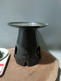 在飛比找樂天市場購物網優惠-日本回流銅器古董明治時期百年青銅日本花道池坊花器賞器，日本傳
