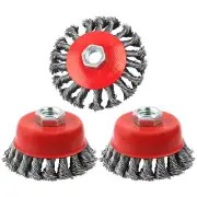 3 Pack Wire Wheel Brush for Angle Grinder, 4 Inch Angle Grinder Wire Wheel, Wire