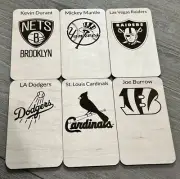 Graded Sports Card Dividers Custom Laser Engraved Wood Storage Sorting Box NEW