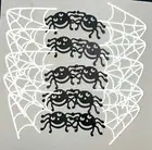 ️10 SPIDER & WEB cardstock paper die cut embellishments HALLOWEEN
