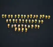 WHOLESALE 21PR 925 SILVER 24CT GOLD OVERLAY ETHIOPIAN OPAL STUD EARRING LOT F071