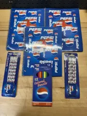 Pepsi School Supplies 3 Notebooks 2 Packs Of Pencils 1 Colored Soda Promo Office