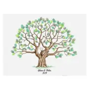 2 Fingerprint Tree Canvas Alternative Canvas Wedding Guest Book Fingerprint Tree