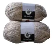 Lot Of 2 Loops & Threads Dewdrops Yarn Sequin Color 10 Smokey Quartz 71 Yards Ea