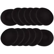 12 Pairs 60mm / 2.4inch headset ear cap Replacement for Most Standard Size ear cushions Ear pad cover Sponge Replacement ear pad Headphones Black