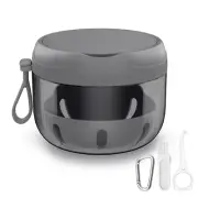 2024 Upgraded Netceem Denture Cup, Leak Proof Denture Case, Retainer Cleaning Bo