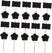 Yardwe Wooden Craft Plant Labels 20pcs Multi-Function Chalkboard Stakes Flower Identification