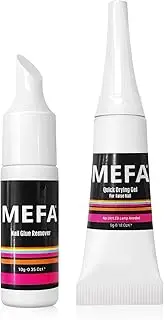 [MEFA] Super Nail Glue for Press on Nail, No UV Lamp Adhesive & Remover Kit Nail Tips Gel Glue for False Fake Nails Beginner Friendly Long Lasting Bond