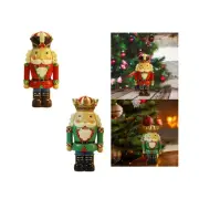 7.8inch Xmas Resin Soldier Figure Nutcracker Portable Decorative for Shelves
