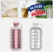 2-in-1 Ice Ball Mold Ice Cube Maker Water Bottle Ice Tray Leakproof Portable